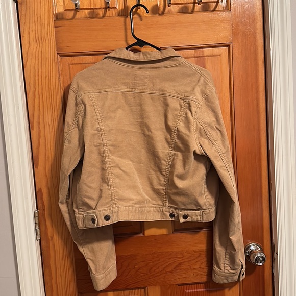 Old Navy Cropped Tan Corduroy Jacket - Picture 2 of 3